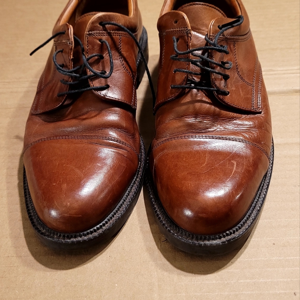 Shoes brand johnston & murphy passport made italy color brow lether sz 10,5